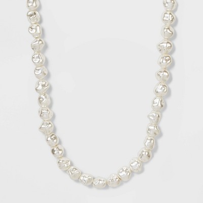 Beaded Pearl Necklace - A New Day™ White : Target