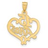 Black Bow Jewelry 14k Yellow Gold 15 Anos Heart Pendant, 18mm - 3 of 4