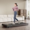 HFYee Walking Pad 300 LB Capacity with LED Display and 2.25 HP Silent Motor, 2-in-1 Design Portable Under Desk Treadmill for Home, 0.5 to 4 MPH, Black - 2 of 4