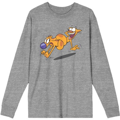 Nickelodeon Brandclub Catdog Dog Dash Men s Athletic Heather Long Sleeve Shirt XL