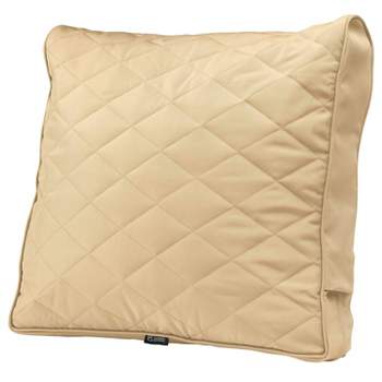 Classic Accessories Montlake FadeSafe Patio Dining Seat Cushion - 17 in. Antique Beige