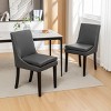 Set of 2 Dining Chairs, Upholstered Kitchen Chairs With Solid Wood Legs,Armless Dining Chairs,Indoor Furniture-Cuddlewood - 2 of 4