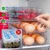 2-Layer Automatic Rolling Egg Holder & Organizer for Refrigerator, Clear - 4 of 4