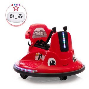 Sandinrayli 12 V Kids Ride on Electric Bumper Car with Remote Control and LED Lights - 1 of 4