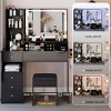 NicBex Vanity Desk with Touch Sliding LED Mirror and Lights,41" Makeup Vanity Set with Padded Stool,Vanity Table with Power Outlets for Bedroom - 4 of 4