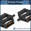 Unique Bargains Cycling Bike Pedal 9/16" Spindle Cycling Anti-Slip Widened Pedal Black for Road Mountain BMX MTB Bike - 4 of 4