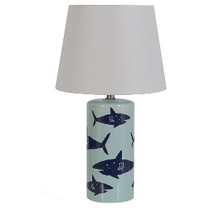 Column Table Lamp Sharks (Includes CFL bulb) - Pillowfort , Shoreside Blue