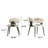 Gaoyangjiaju 18.89 inch leather upholstered dining chair with metal frame and high-density foam padding - 2 of 4