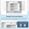 Shoe Storage Cabinet,Freestanding Shoe Organizer W/Metal Handle,Shoe Rack Cabinet with Drawer Doors Open Shelf for for Entryway,Foyer,Hallway - 4 of 4