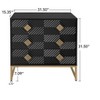 3 Drawer Storage Cabinet,3 Drawer Modern Dresser, Chest of Drawers With Decorative Embossed Pattern Door - 4 of 4