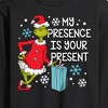 Men's - Dr. Seuss - The Grinch My Presence In Your Present Long Sleeve Graphic T-Shirt - 2 of 4