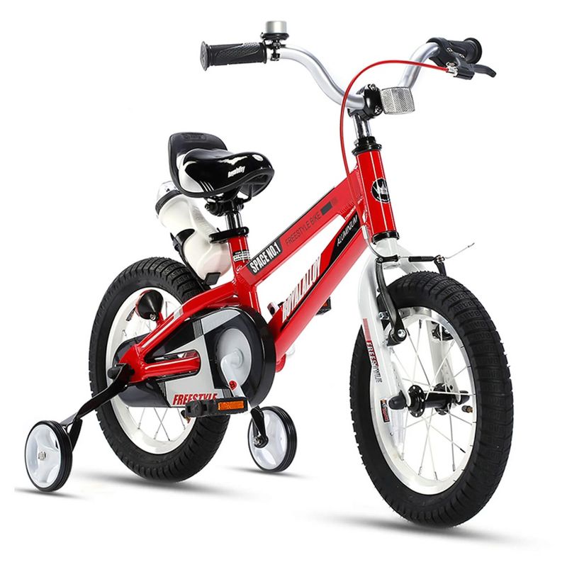 RoyalBaby Space No. 1 Freestyle Kids Bicycle Bike w/Handbrake, Coaster Brake, Training Wheels, and Water Bottle for Boys & Girls Ages 3 to 5, 2 of 7