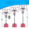 VisioGear Lawn Sports Sets, Portable Basketball Hoop with Base and Wheels, Basketball Hoop and Goals for Teenagers Adults, Pink, 29"*105"*28" - 4 of 4