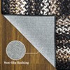 Washable Rug, Machine Washable Rugs for Bedroom, Braided Print Floor Cover, Rustic Low Pile Accent Carpet for Living Room Office, Black - 4 of 4
