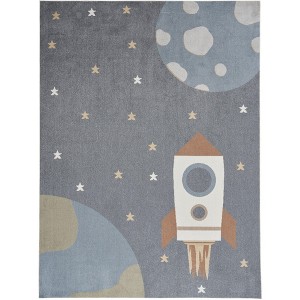 Nourison Kids Washable Space Rocketship Indoor Rug - 1 of 4