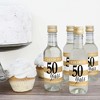 Big Dot of Happiness We Still Do - 50th Wedding Anniversary - Mini Wine and Champagne Bottle Label Stickers - Anniversary Party Favor Gift - Set of 16 - 3 of 4