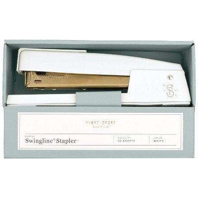 20 Sheet Capacity Stapler White/Gold - Sugar Paper