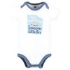 Hudson Baby Infant Boy Cotton Bodysuits, Jawsome Little Bro - 3 of 4