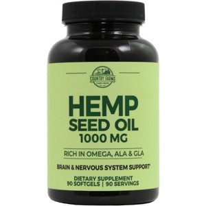 Country Farms Hemp Seed Oil 1,000 mg 90 Softgels - 1 of 2