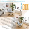 KTMBDW Criss Cross Chair with Wheels Comfy Cross Legged Office Desk Armless Wide Vanity Makeup Chair Adjustable Rolling Computer for Home Office - 4 of 4