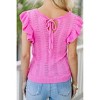 Women's Tatum Ruffled Knit Short Sleeve Top - Urban Daizy - 2 of 3