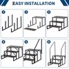 RV Steps with 1 Handrails, Heavy Duty Hot Tub Steps, Portable Mobile Home Stairs Steps, Ladder Stairs for Travel Trailer, Camper, Pool, 2 Step - 3 of 4