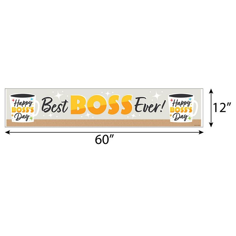 Big Dot of Happiness Happy Boss's Day - Best Boss Ever Decorations Party Banner, 2 of 8