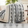 Amelie Home Reversible Plush Knit Throw Blanket - Soft & Cozy Feather Yarn Design - 3 of 4