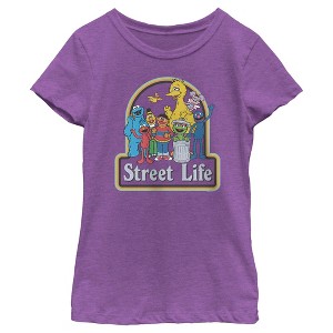 Girl's Sesame Street Friends for Life Group T-Shirt - 1 of 4