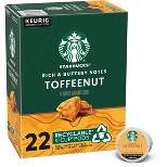 Starbucks Keurig K-Cup Light Roast Coffee Pods—Toffeenut Flavored Coffee—Naturally Flavored—100% Arabica—1 box (22 pods)