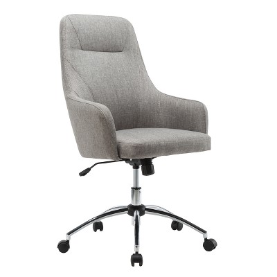 Comfy Height Adjustable Rolling Office Desk Chair- Gray- Techni Mobili