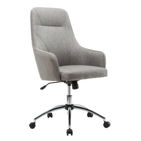 Comfy Height Adjustable Rolling Office Desk Chair Gray Techni