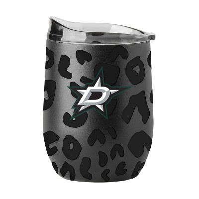 NHL Dallas Stars 16oz Leopard Powder Coat Curved Beverage Can - Black