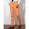 Lars Amadeus Men's Casual Slim Fit Flat Front Skinny Plaid Dress Pants - 2 of 4