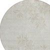 Beige Tan And Ivory Floral Washable Indoor Outdoor Area Rug - 4 of 4