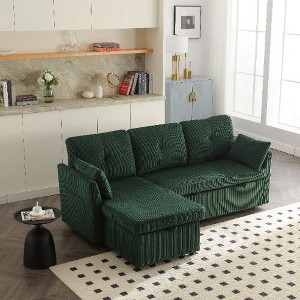 CAVINAS Modular L-Shaped Sofa, Modular 3 Seater Sofa with Reversible Chaise Lounge, Sofa Bed, Sleeper Sofa, Sofa Combination with Storage Seats - 1 of 4