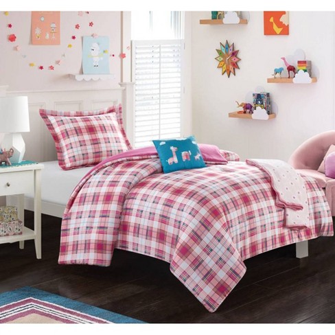 4pc Twin Cady Kids' Comforter Set Pink - Chic Home Design : Target