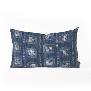 Schatzi Brown Mudcloth 3 Denim Oblong Throw Pillow - Society6 - 1 of 2