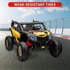 Coucheta 24V 2-Seater Kids Ride On UTV Car, 4WD 300W Motor w/ Remote Control, 4 Shock Absorbers, Leather Seats, Music & Lights, Electric Car for Kids - 4 of 4