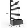coucheta Metal Planter Box, with Diamond Lattice Trellis Planter Box, for Climbing Plants and Vines, Galvanized Raised Garden Bed on Wheels - 2 of 4