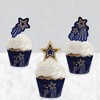 Big Dot of Happiness Starry Skies - Cupcake Decoration - Gold Celestial Party Cupcake Wrappers and Treat Picks Kit - Set of 24 - 3 of 4