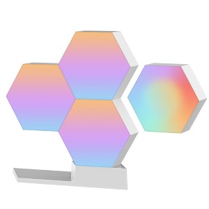 Yescom APP Control WiFi Hexagon LED Light Kit 14 Blocks & Base w/Alexa Google Home Game Room Decoration Gifts - 1 of 4