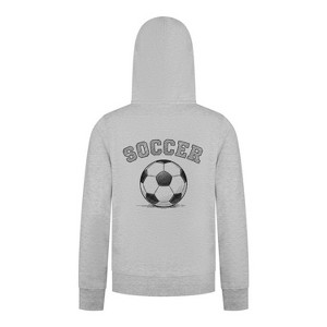 Everyday Kids Sports Collection Soccer Zip Up Hoodie – Vintage Sketch Graphic Sweatshirt - 1 of 4