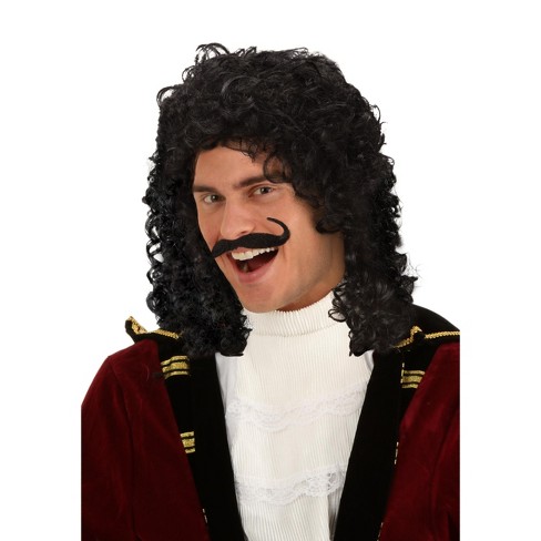 Halloweencostumes.com Men Men's Captain Hook Costume Wig, Black : Target