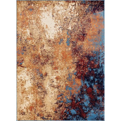 Luxe Weavers Modern Splatter Abstract Area Rug