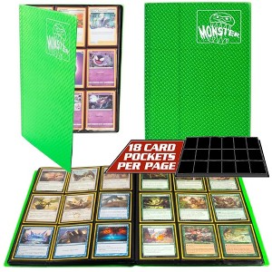 Monster Binder - 9 Pocket Trading Card Album - Holofoil Green - Holds 360 Yugioh  Magic  and Pokemon Cards - 1 of 4