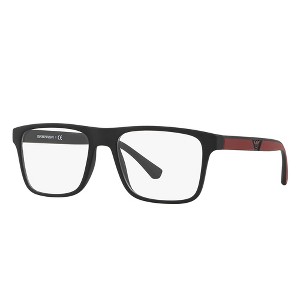 Emporio Armani EA 4115F 50421W Unisex Rectangle Sunglasses Matte Black 54mm - 1 of 3