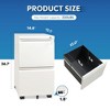 2-Drawer Mobile File Cabinet with Lock,, Space-Saving Document Organizer Fits Letter/A4/Legal Files - 3 of 4