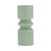 Ceramic Boho Decorative Vase - Modern Textured Design Flower Holder for Home, Office, Bedroom, Living Room - 3 of 4