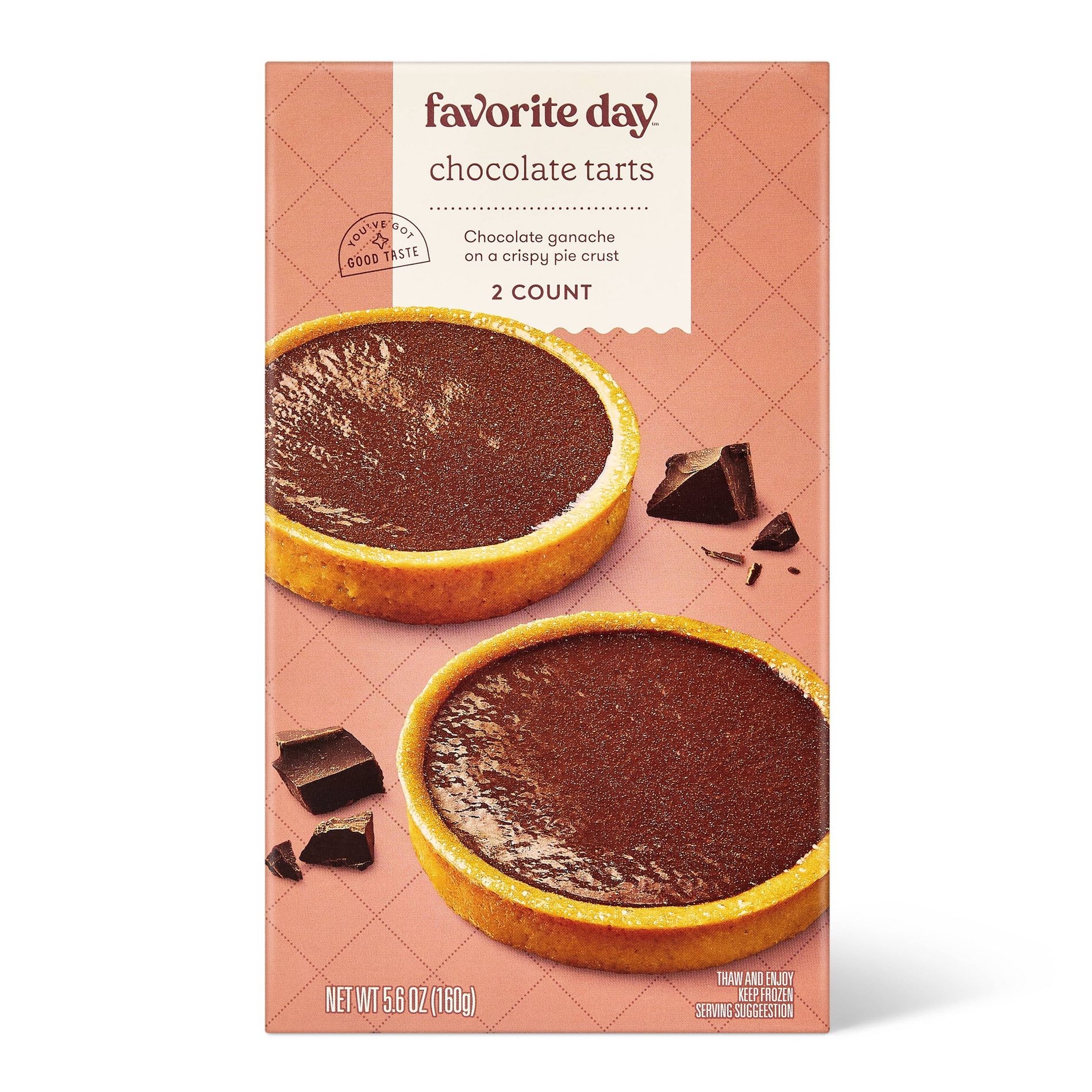 Frozen Chocolate Tarts - 5.6oz/2ct -  Favorite Day™